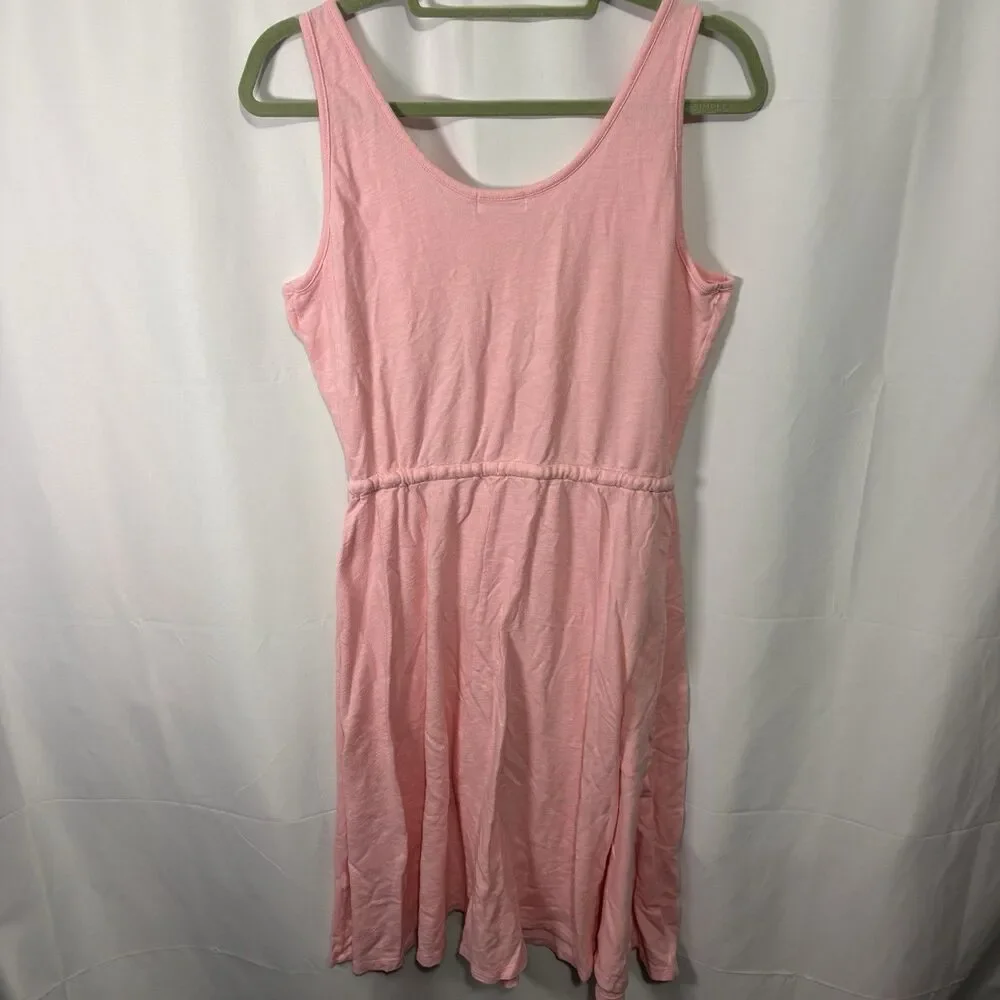 Style & Co Women's Drawstring-Waist Cotton Knee Length Dress Pink Medium - Picture 7 of 7